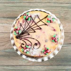 Cranberry White Chocolate Cheesecake 9''