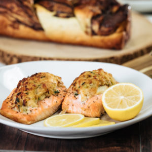 Crab-Stuffed Salmon