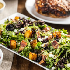 Cherry Almond Salad with Goat Cheese