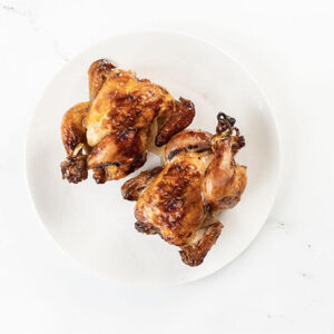 Apricot Glazed Cornish Hens