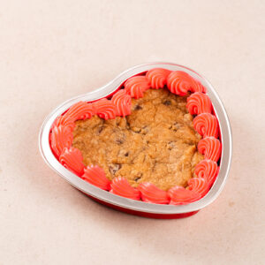 Heart-Shaped Chocolate Chip Cookie