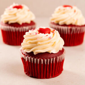 Red Velvet Valentine's Cupcake