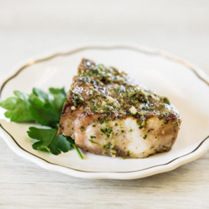 Mediterranean Grilled Lamb Porterhouse Chop